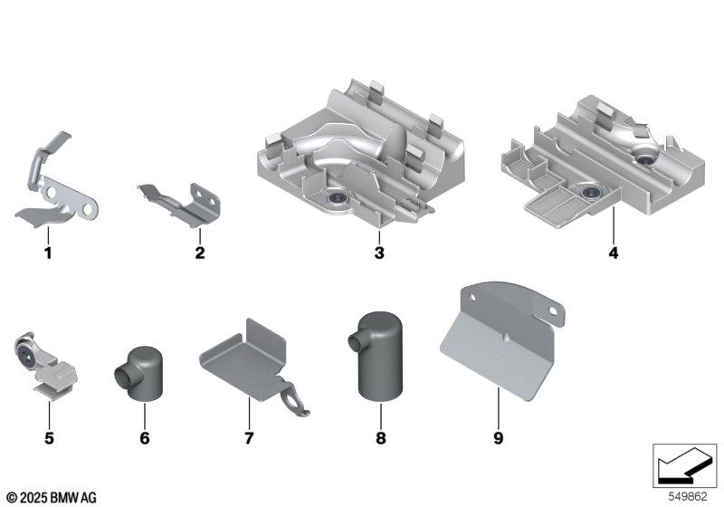 Элементы крепления жгута проводов