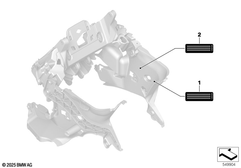 Предуп. табличка д/кронштейна пер. части