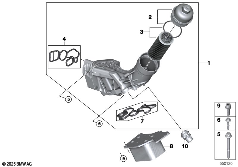Масляный фильтр смаз.сист.,теплообменник