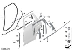 Накладки и уплотнения двери Зд