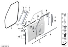 Накладки и уплотнения двери Пд