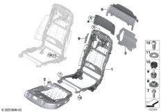 Каркас подушки сиденья пов.комф.Зд