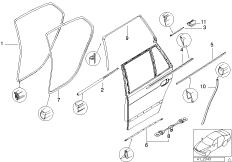 Уплотнитель двери сзади