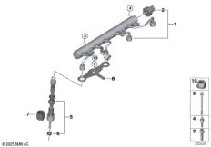 Магистраль Rail/форсунка/крепление