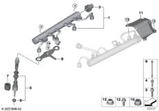 Магистраль Rail/форсунка/крепление