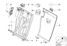 Сиденье Зд, каркас подушки сиденья П