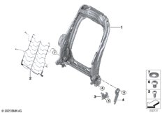 Каркас спинки переднего сиденья