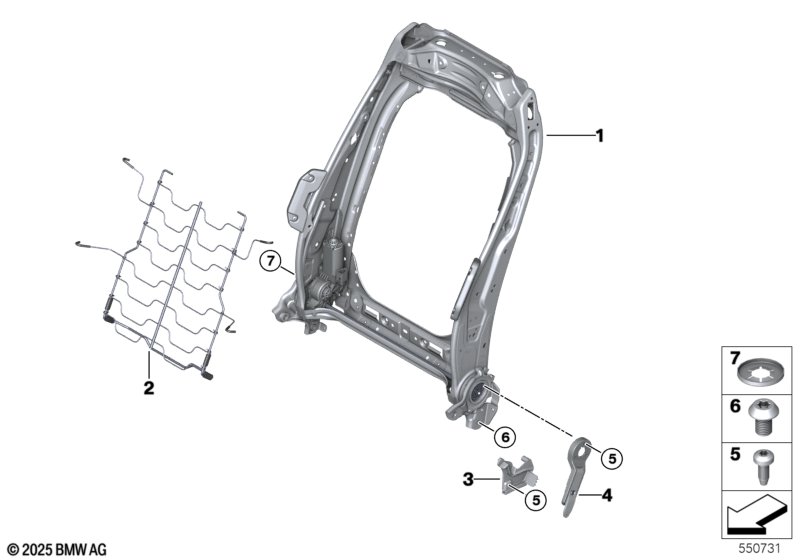 Каркас спинки переднего сиденья