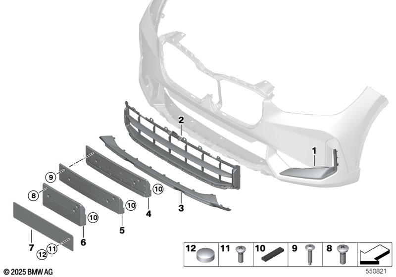 U12 декоративная вставка левая хром X-line