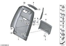 Переднее сиденье, задняя панель I