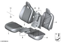 Набивка и обивка передн.сиденья