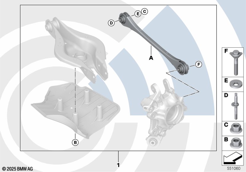 Ремонтный комплект рычага схождения