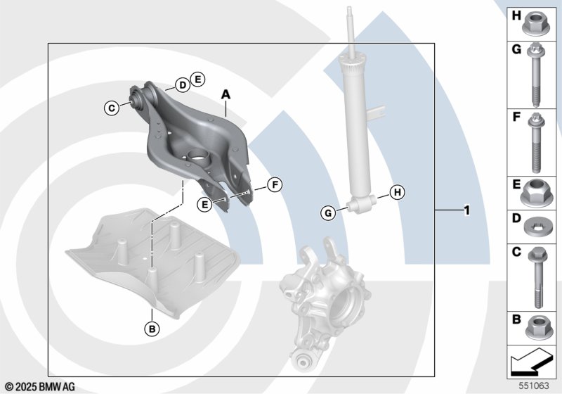 Ремонтный комплект рычага развала