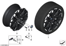 BMW л/с диск M перф. Y-обр. 1134M 22" SZ