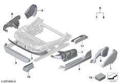 Накладка переднего сиденья с э/приводом