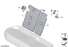 Накладки спинки заднего сиденья