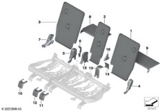 Накладки подушки заднего сиденья