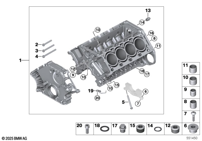 Блок цилиндров 4.4 N62