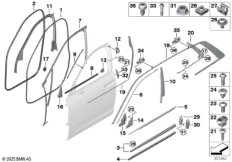 Накладки и уплотнения двери Пд