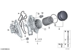 Подача масла — маслян. фильтр, термостат