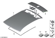 Рама панорамной стеклянной крыши