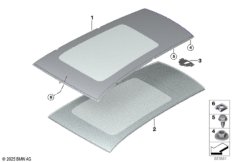 Стеклянная крышка панорамной крыши