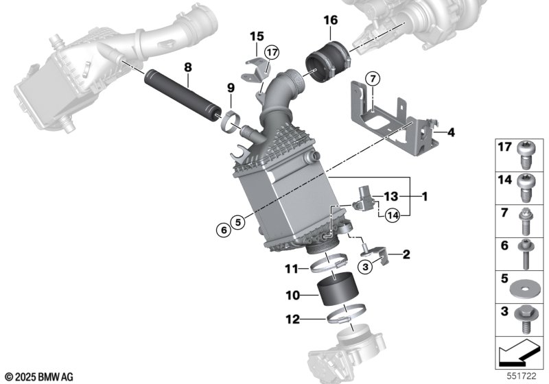 S68 интеркулер 1-4 цилиндры