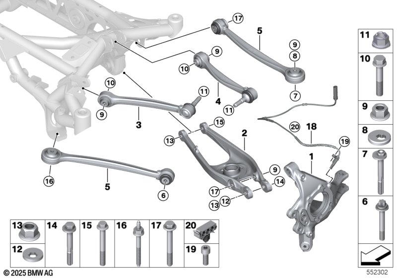 Балка заднего моста/подвеска колеса