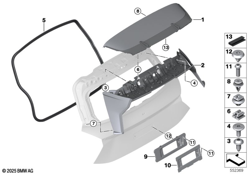 Багажная дверь, дополнительные элементы