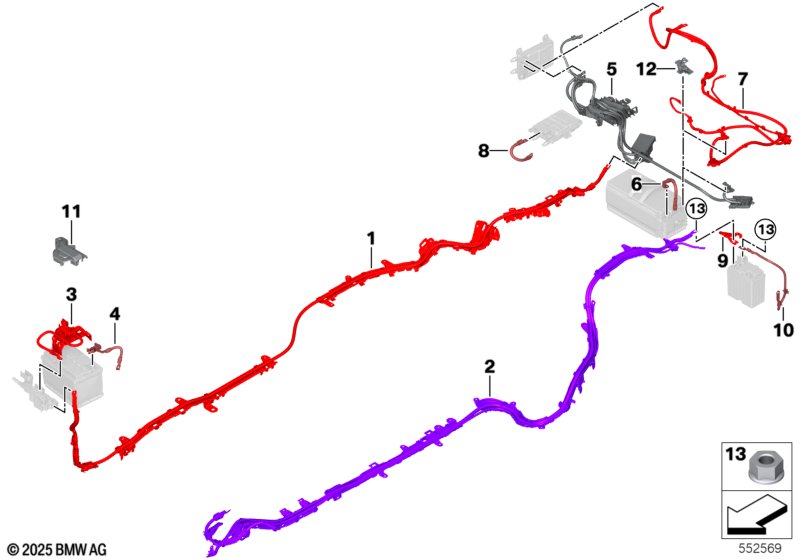 Провод батареи/кабель на массу