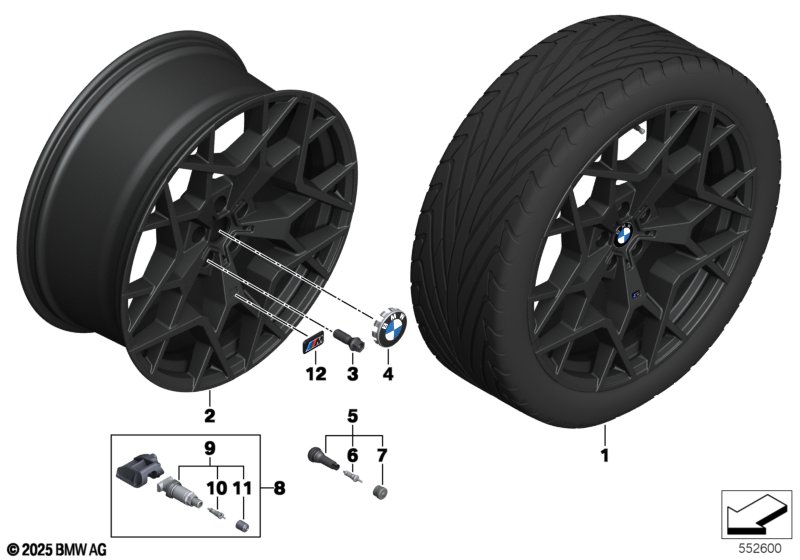 BMW л/с диск Y-обр. спицы 1076M — 23"