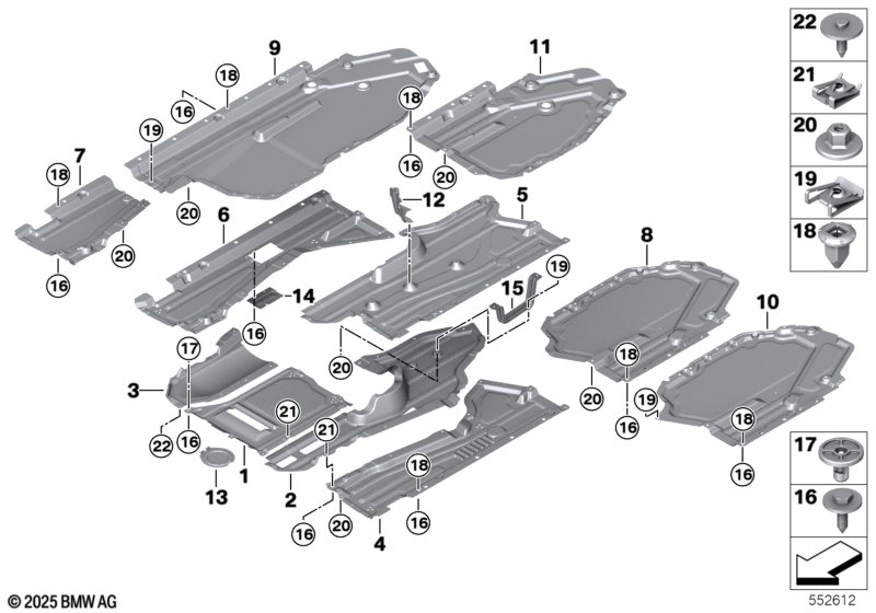 F15/ F16 Облицовка днища кузова ср