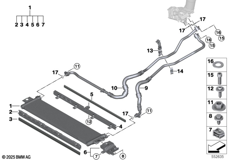 G80/G82 масляный радиатор