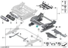 Каркас подушки пер. сиденья с ручн.рег.