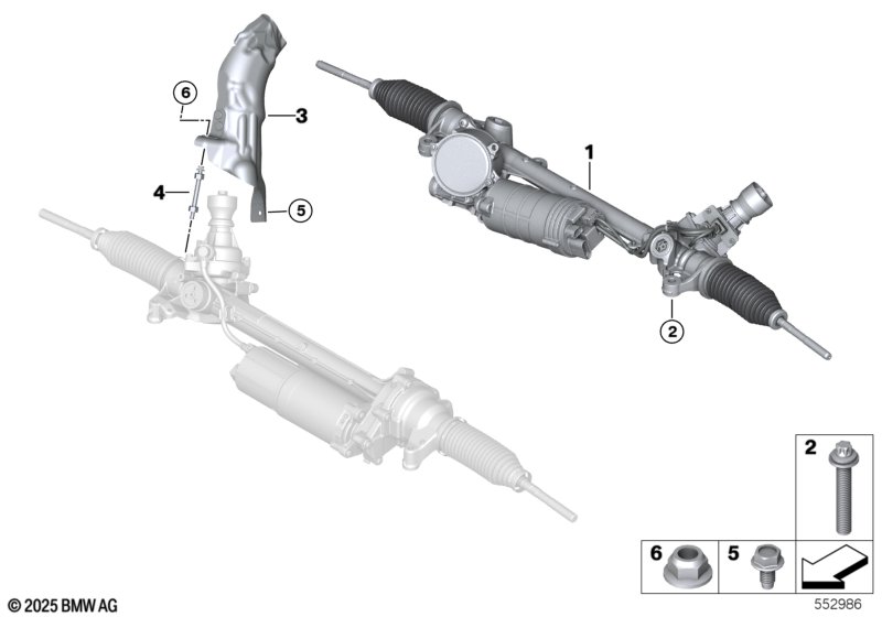 G01/G01N/G02 рулевая рейка интегральная
