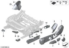 Накладки пер.сиденья с ручн.регулировкой