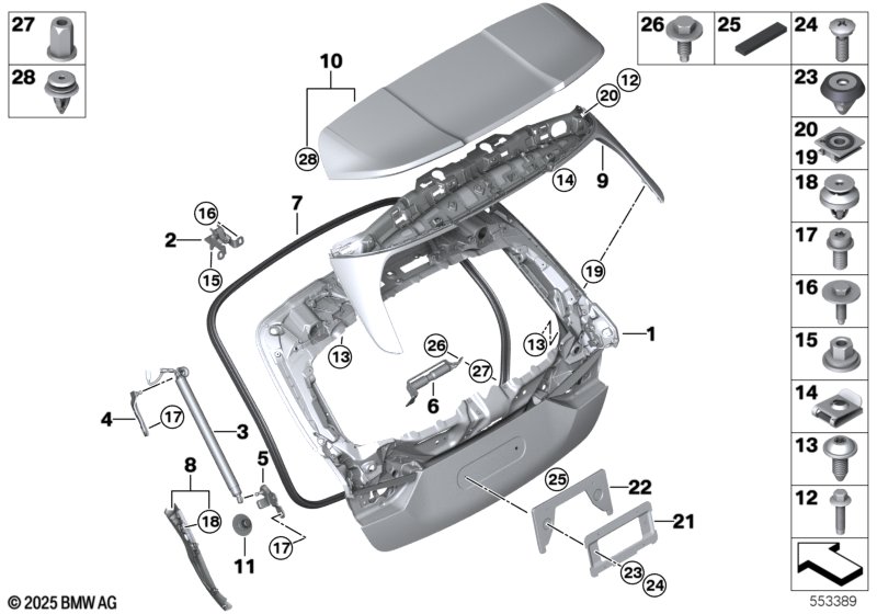 F40/F70 крышка багажника
