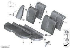 Мягкая часть и обивка заднего сиденья