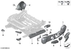 Накладки пер.сиденья с ручн.регулировкой