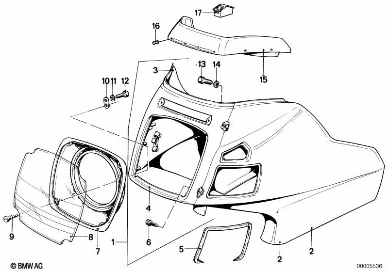 Облицовка верхняя часть/панель приборов
