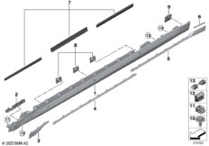Накладка порог / арка колеса