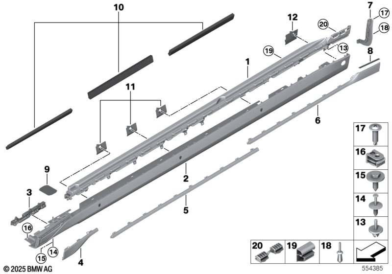 Накладка M порог / арка колеса