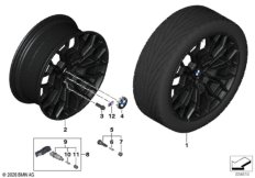 BMW л/с диск Y-сп. 1134M Black 22"