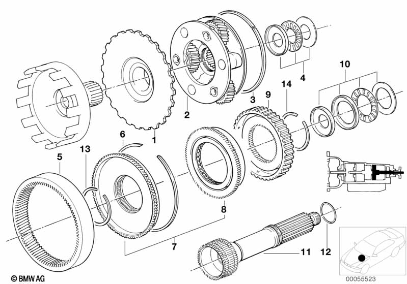 ZF 4HP22/24 Блоки планетарных шестерен