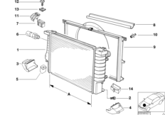 Радиатор водян.охлажд./кожух вентилятора