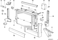 Радиатор водян.охлажд./кожух вентилятора