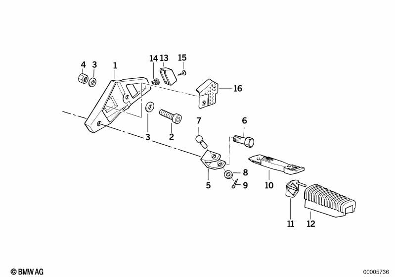 Планка упора для ног/упор для ног Зд