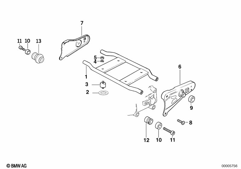 Система упоров для ног, элем.крепления