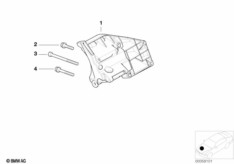 Опорный кронштейн компрессора кондиц.