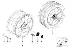 Л/с диск BMW со звездообраз.спицами 57